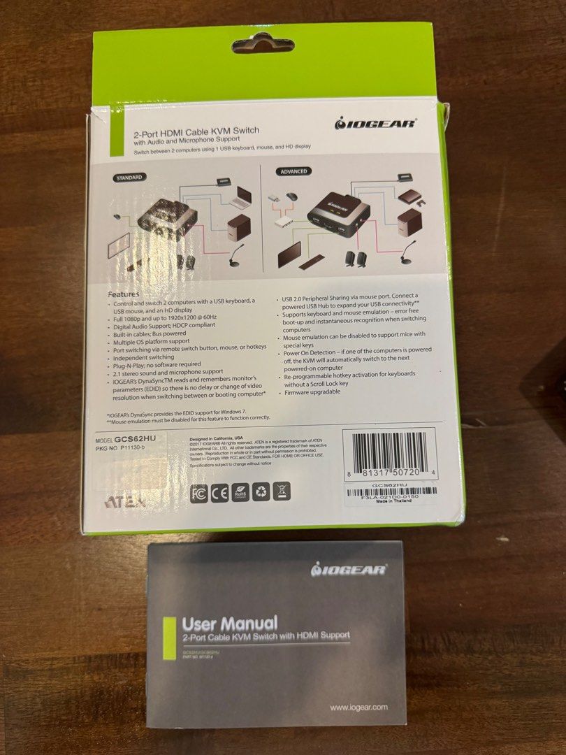 IOGEAR 2-Port HDMI KVM Switch405975333423687681
