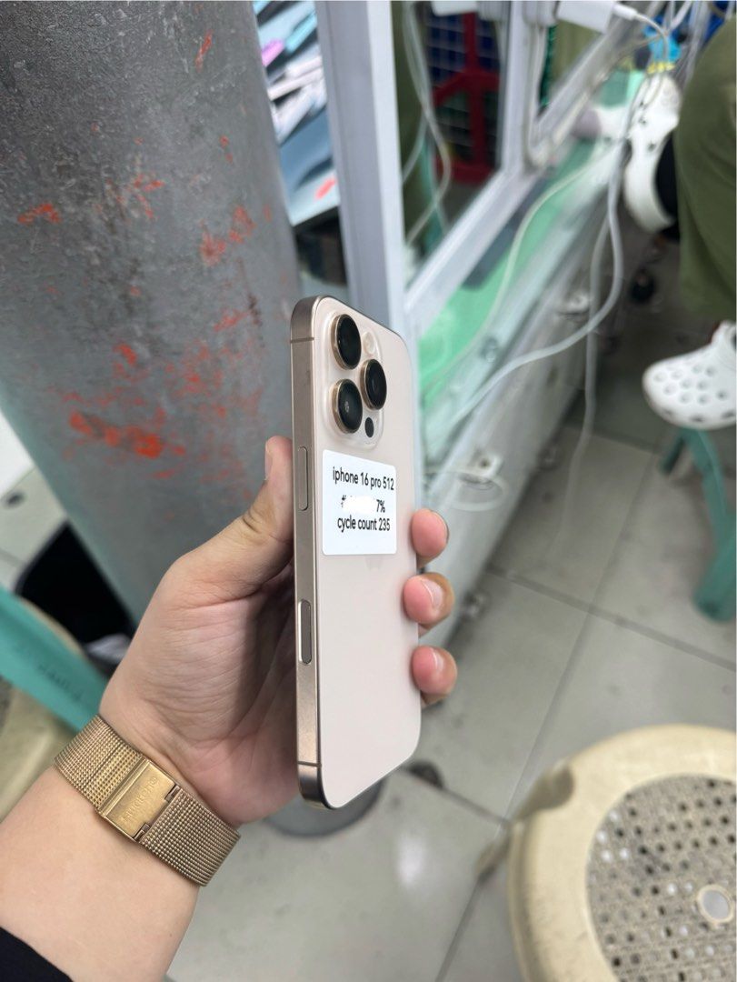 Iphone 16 Pro 512gb CH 97% batt Dualsim (Category: iPhone 16 Series) located in San Juan City. Submitted by javedsgadgetshop (Listing ID 1421896043, Image 2). Description: INSTALLMENT OPTIONS : SPAY LATER / GGIVES / CREDIT CARD! WE BUY AND SELL SO PWEDE MAGBINTA OR SWAP ! Quick Specs : 💵 Iphone 16pro (Dualsim) •512gb •CHINA Variant •97% batt health •Factory Unlock •95% Smoothness •No hidden issue | No Repaired •100% Authentic | Not Refurbished •