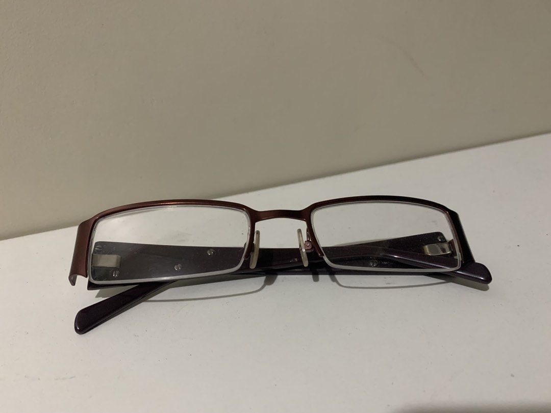 [RUSH] Original Thierry Mugler Bayonetta Eyeglasses (Dark Red) (Category: Sunglasses & Eyewear) located in San Mateo. Submitted by bluhydrangea (Listing ID 1421934656, Image 2). Description: PRICE LOWERED RUSH Thierry Mugler Bayonetta eyeglasses Dark red frame with Y2K crystal embellishments Mugler logo visible Like new condition No grade, changeable lenses.