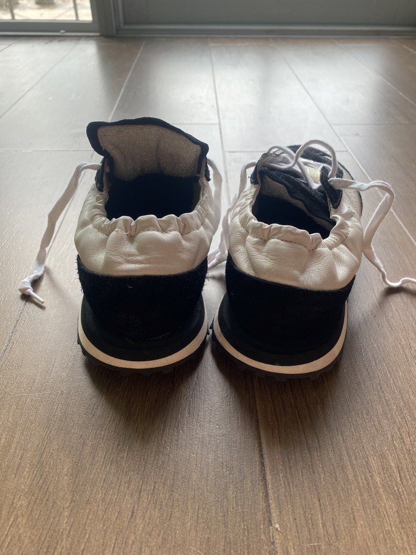 P448 Audry Tofu - White and Black (Category: Sneakers) located in Quezon City. Submitted by k.closetphp (Listing ID 1421806758, Image 3). Description: - P448 John sneakers - White leather upper with black suede accents - US7 for men, US 10 for women - White laces - Rubber sole - P448 logo on insole.