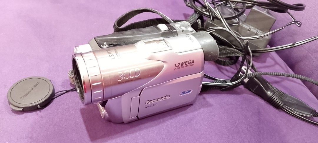 Panasonic 3CCD Digital Camcorder (Category: Video Cameras) located in Cabanatuan. Submitted by miss.maia (Listing ID 1421857540, Image 2). Description: - Panasonic NV-GS200 digital camcorder - Features a Leica lens - 1.2 megapixels - Includes lens cap, shoulder strap, and power adapter - Silver color RFS: need to set/translate from japanese to english NEGO FOR SURE BUYER.