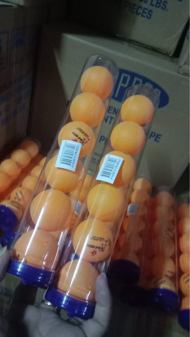 Pingpong balls (Category: Racket and Ball Sports) located in Las Pinas. Submitted by declutter0808 (Listing ID 1421860318, Image 1). Description: 6pcs - ₱100. Jar 60pcs - ₱500. .