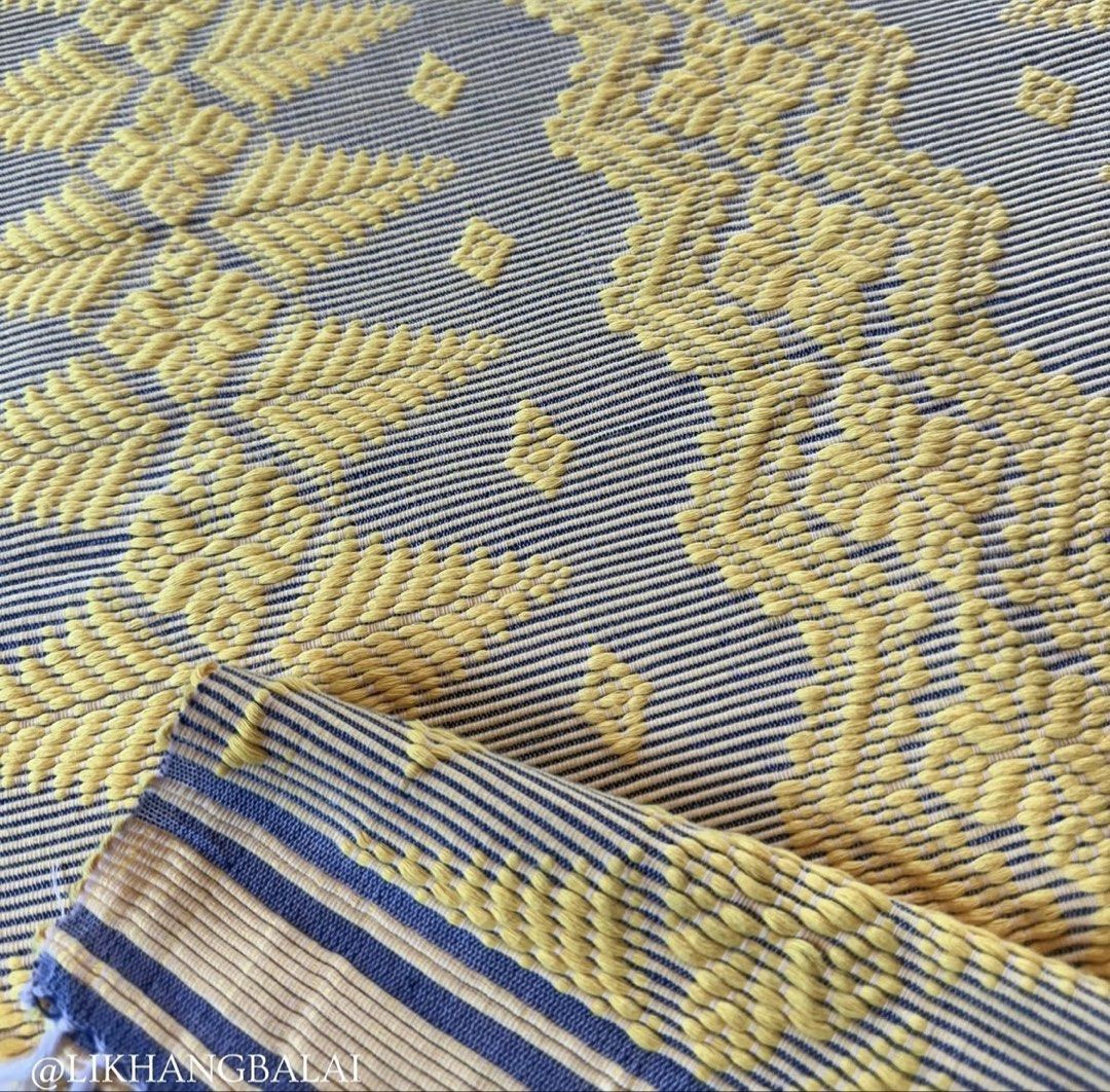 Pinilian Runner from Likhang Balai (Category: Carpets, Mats & Flooring) located in Makati City. Submitted by hikat01 (Listing ID 1421880022, Image 3). Description: Brand new, just stored 24 inches by 9 feet Cornflower blue x canary yellow x light matte gold x white.