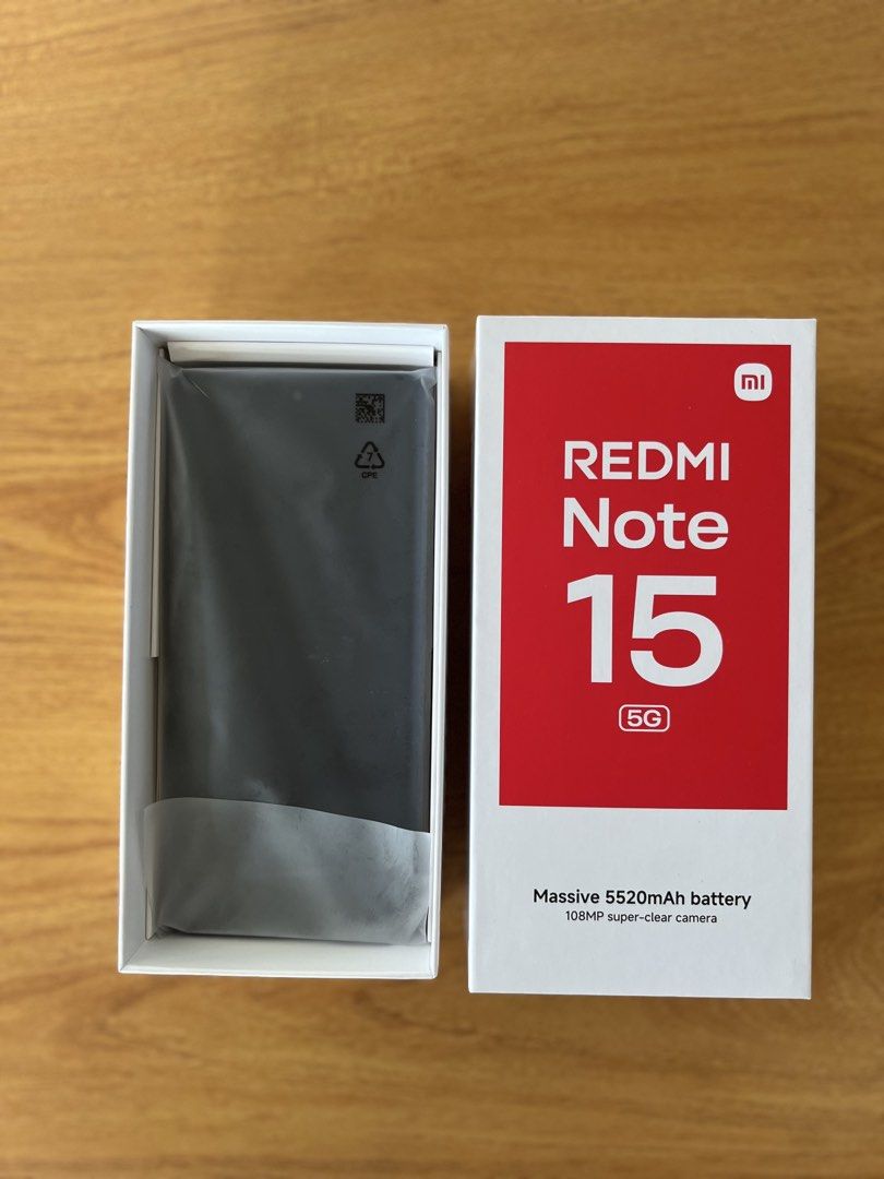 Redmi Note 15 5g (8GB+256GB) (Category: Xiaomi) located in Taguig. Submitted by sanji22 (Listing ID 1421793444, Image 2). Description: For Sale Redmi Note 15 5g Brand new! Complete package. Inopen ko lang sya to check the unit and it was all good naman. Mall Price P14,999 but selling it for just P13,500. RFS: Got the phone on raffle and will be selling it to buy ipad 😇 .