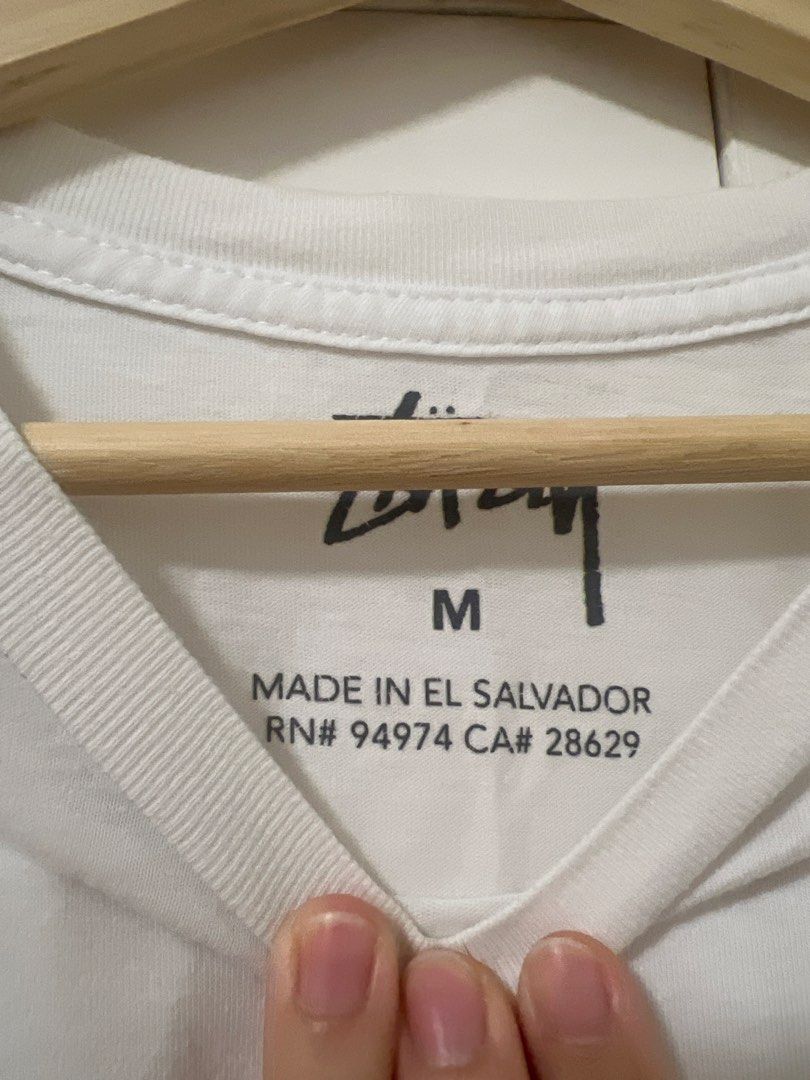 Stussy Long Sleeve Shirt (Category: Tshirts & Polo Shirts ) located in Makati City. Submitted by clothesfrombel (Listing ID 1421811973, Image 2). Description: - Stussy long sleeve shirt - Thin material, can be used as an undershirt also - Features Stussy logo (front and back) - Size: M - Crew neck - Long sleeves - good condition, see close up for minor stains pit to pit: 19” length: 25” sleeves: 23”.