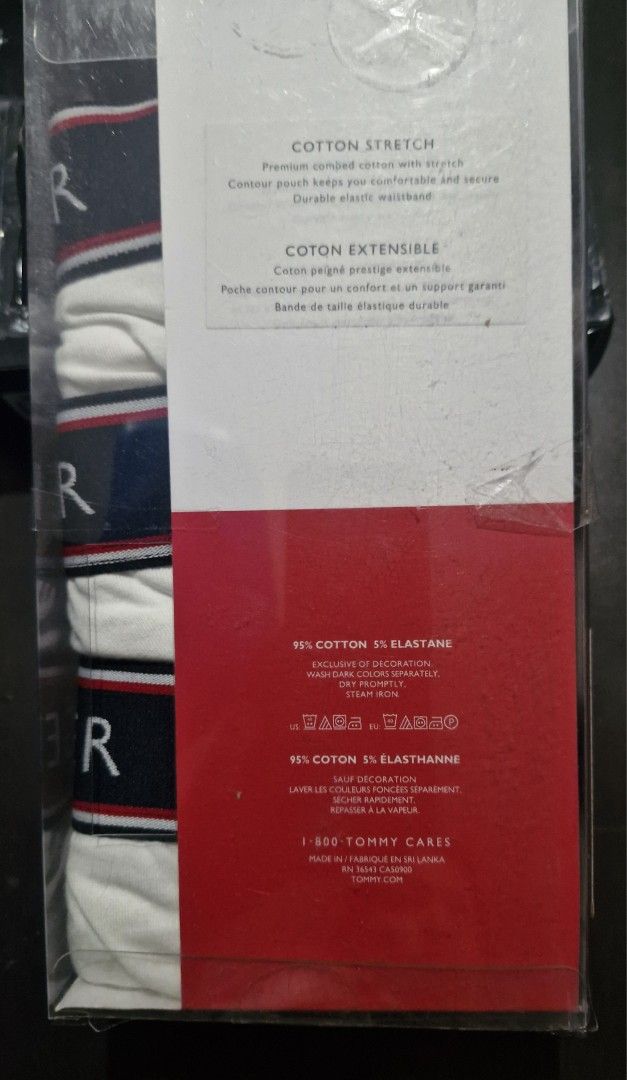 Tommy Hilfiger Cotton Stretch Boxer Briefs (Category: Underwear) located in Quezon City. Submitted by pointyshoesandbags (Listing ID 1421813371, Image 3). Description: - Tommy Hilfiger 3-pack boxer briefs - Color: White with navy and red accents - Features Tommy Hilfiger logo waistband - Material: 95% cotton, 5% elastane.