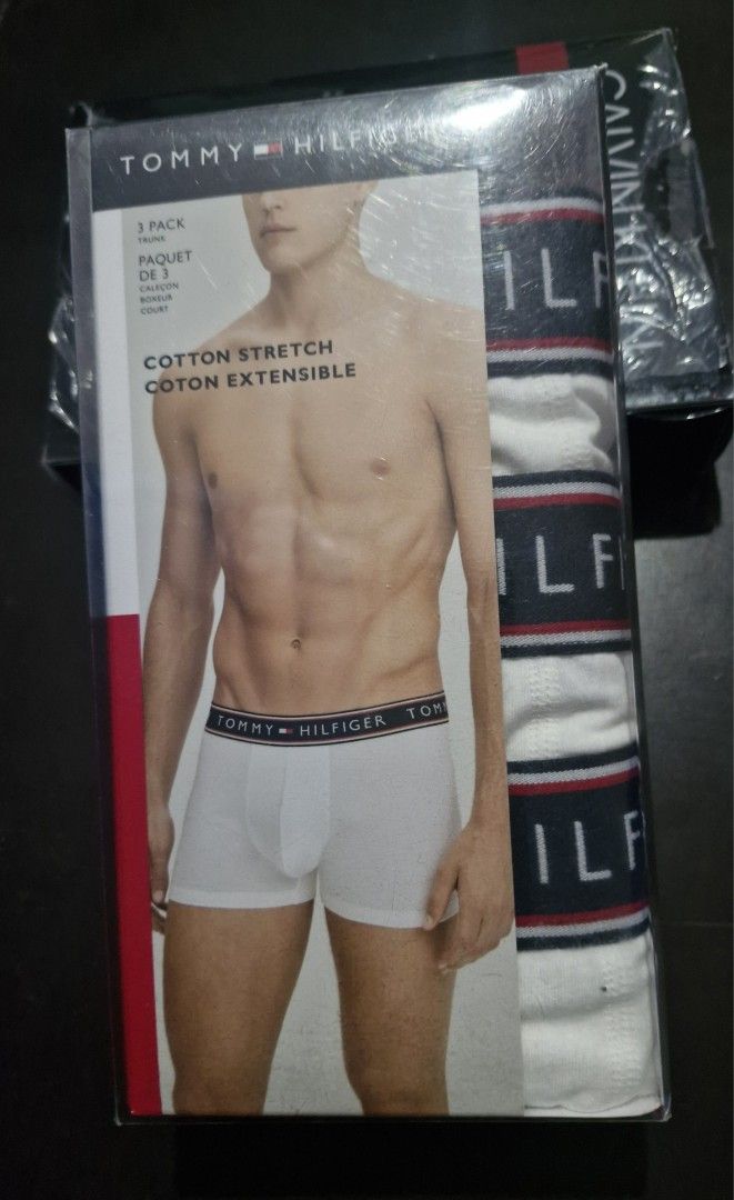 Tommy Hilfiger Cotton Stretch Boxer Briefs (Category: Underwear) located in Quezon City. Submitted by pointyshoesandbags (Listing ID 1421813371, Image 1). Description: - Tommy Hilfiger 3-pack boxer briefs - Color: White with navy and red accents - Features Tommy Hilfiger logo waistband - Material: 95% cotton, 5% elastane.