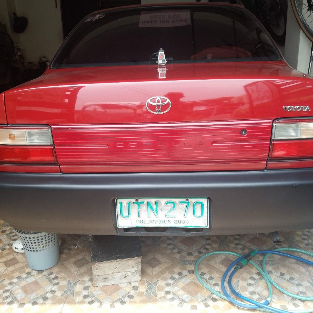 Toyota Corolla XL Manual (Category: Used Cars) located in Imus. Submitted by mjs_treasure_chest (Listing ID 1421919125, Image 2). Description: NOTE: THIS IS NOT BUY N SELL, DIRECT SELLER ONLY. About this vehicle: - Registered under my Father's Name - PRISTINE CONDITION - original paint - Hindi open DOS - Garage King - Driven 136,000 km - Manual transmission - Exterior color: Red - Interior color: Grey - Fuel type: Gasoline - Engine size: 2E - 2nd