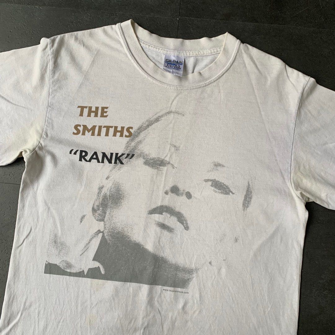 Vintage 90s The Smiths 'Rank' Band Tee Shirt (Category: Tshirts & Polo Shirts ) located in Cabuyao City. Submitted by hesovint. (Listing ID 1421797343, Image 2). Description: IG: heso.vint Flaw: stains Fits: S width: 18" length: 26" sleeve (pit to cuff): M: 2000 +sf.