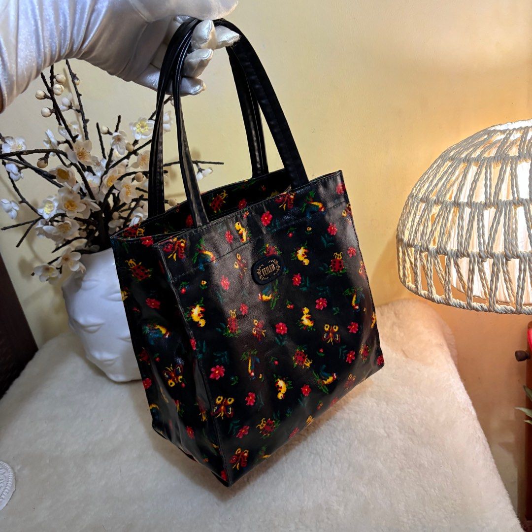 Authentic Feiler Black Floral Tote Bag (Category: Tote Bags) located in Binangonan. Submitted by makoleksyon (Listing ID 1421951557, Image 2). Description: Brand new condition Like new No flaws Pwede pang gift Bought in Japan 💯 % Authentic Money back guarantee .