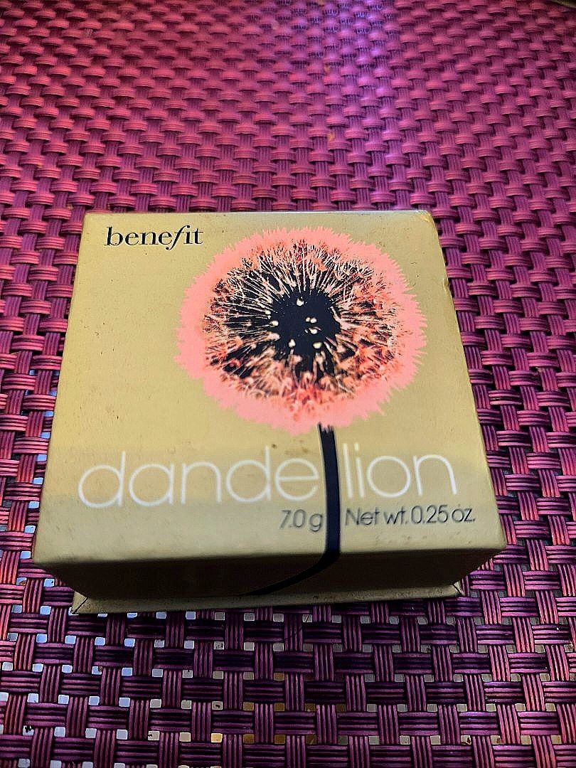 BENEFIT Dandelion blush - FULL size, 💯Authentic! (Category: Makeup) located in Quezon City. Submitted by drkco (Listing ID 1422002126, Image 1). Description: 💯Authentic‼️ (beware of fakes) BENEFIT Dandelion blush [the OG💗] Bought from Benefit Trinoma SRP = 2k MY PRICE = 1450 (never used, just stored (makeup collector) FUll size - net wt. 0.25 oz (7.0 g).