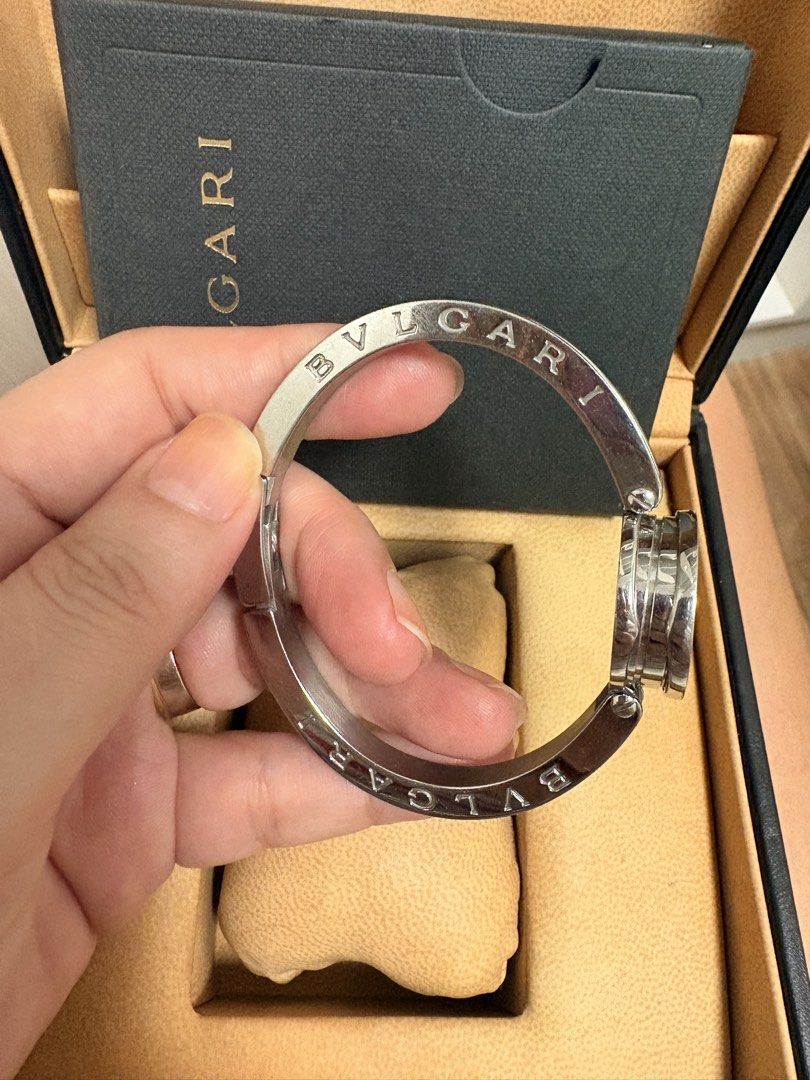 Bvlgari B.zero1 Watch (Category: Luxury Watches) located in Naga. Submitted by christinescollections (Listing ID 1421963077, Image 3). Description: - Authentic Bvlgari B.zero1 watch - Features a silver-tone bracelet - Elegant light green dial - Bangle style design - Includes original box and paperwork - Bvlgari logo visible Open for 3months lay away no interest with 20% downpayment. .