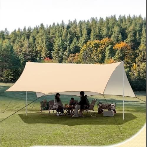 Camping Tarp canopy (Category: Hiking & Camping) located in Manila. Submitted by dolorchris69891 (Listing ID 1421945683, Image 1). Description: ‼ NEW ARRIVAL ‼ CAMPING TARP (CANOPY) ** 300X300CM - ₱3,800 ** 300X400CM - ₱4,100 - Lightweight and Portable - Color: Light Gold - Item weight: 3.5kg (300x300cm) Item weight: 3.9kg (300x400cm) - Silver Coating - Sun Proof and Waterproof - Wind rope( 8 ), Tent peg( 8 ), Canopy pole(2), Storage bag(1) .