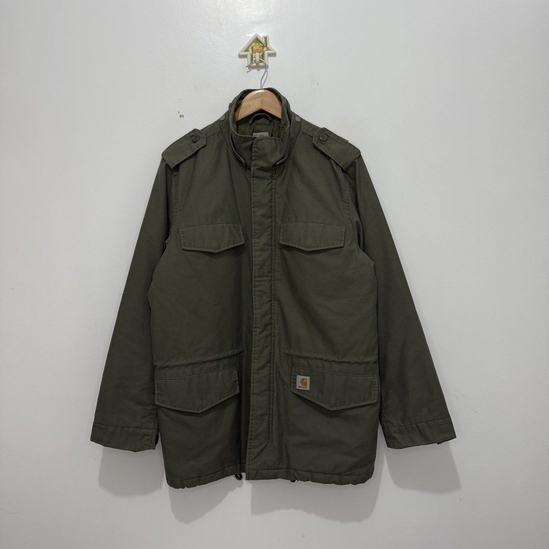 Carhartt Hickman Coat Olive Green (Category: Coats, Jackets and Outerwear) located in Tanauan. Submitted by flexingthriftsph (Listing ID 1421987911, Image 1). Description: Carhartt Hickman Coat Large on tag 23.5 inches - chest 33.5 inches - length Excellent condition -3,500.00 .