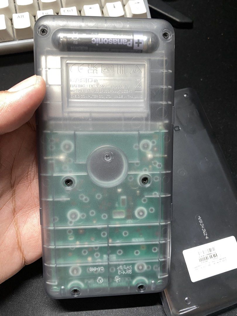 Casio fx-570ES PLUS (transparent ver.) (Category: Other Gadgets) located in Dauis. Submitted by alienzo (Listing ID 1422057306, Image 2). Description: With casio leather cover, no box. • Used once, good as new. • Extra Calculator.