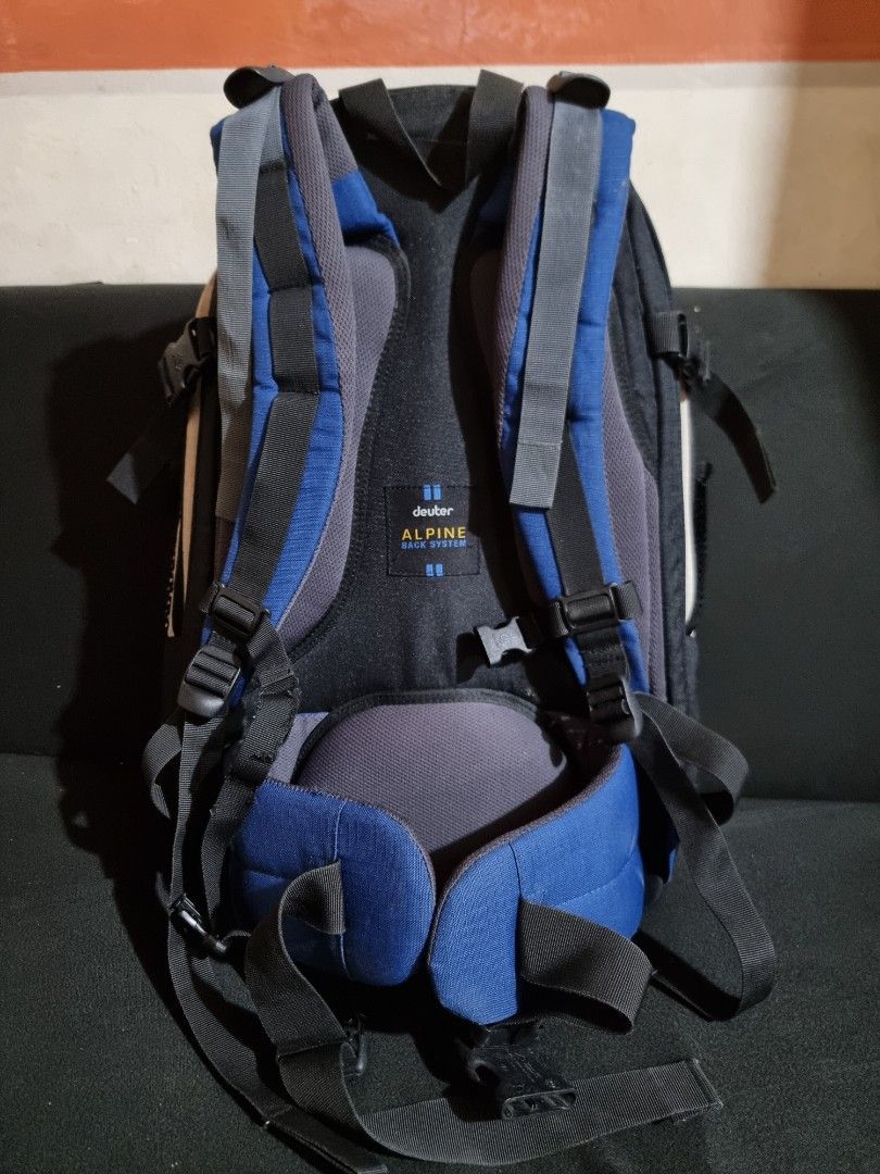 Deuter KangaKid Baby Carrying Backpack (Category: Backpacks) located in Imus. Submitted by aim_for_less (Listing ID 1422008184, Image 3). Description: Deuter KangaKid Baby Carrying Backpack - Deuter Kangakid backpack - Color: Blue and Black - Multiple compartments for storage - Includes side mesh pockets and front pocket - Adjustable straps for a comfortable fit - Padded back for added comfort - Deuter logo visible - Ideal for outdoor activities 