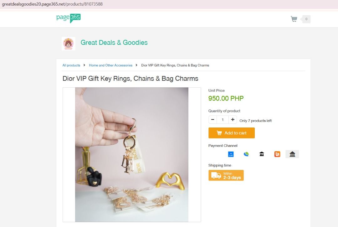 Dior VIP Gift Key Rings, Chains & Bag Charms (Category: Luxury Accessories) located in Rizal. Submitted by pinklemonade_ (Listing ID 1421976533, Image 2). Description: 100% original Money back guarantee if proven fake Most of the products I'm selling I bought from US. If interested please place an order on our websites https://greatdealsgoodies20.page365.net.