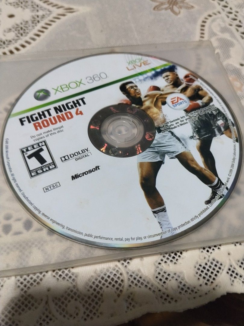 Fight night round 4 xbox 360 (Category: Xbox) located in Manila. Submitted by cruzivanpatrick (Listing ID 1421945828, Image 1). Description: Xbox 360 games working tested on xbox 360 slim Check region play asia xbox 360 for region compatibility pm meet up lrt 1 abad santos station deliver kayo mag book g cash or abono rider shipping payment first jrs or lbc pwede rin lbc booking kayo mag book pag sa mga province kayo payment first din bago kayo m