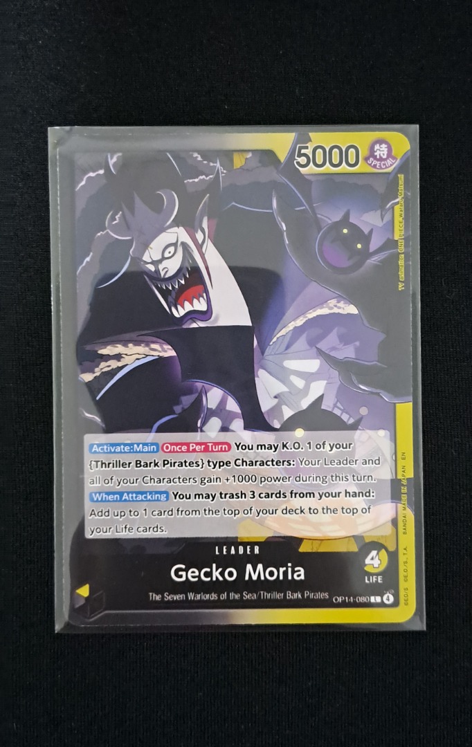 Gecko Moria - OP14-080 - The Azure Sea's Seven (OP14), Hobbies & Toys ...