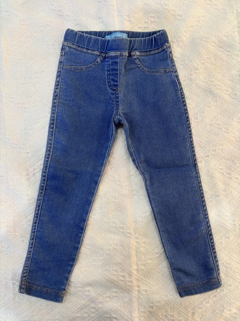 Gingersnaps Denim Jeans / Pants - Size 2 (Category: Babies & Kids Fashion) located in Cavite. Submitted by decluttererminer (Listing ID 1422044257, Image 2). Description: - Gingersnaps denim jeans - Size 2 - Elastic waistband for comfort - Faux pockets - Classic blue color - Comfortable denim material - Visible stitching details - Suitable for everyday wear - First owner (my baby girl) - Last price posted - Washed - Mode of payment: GCash/BPI - M