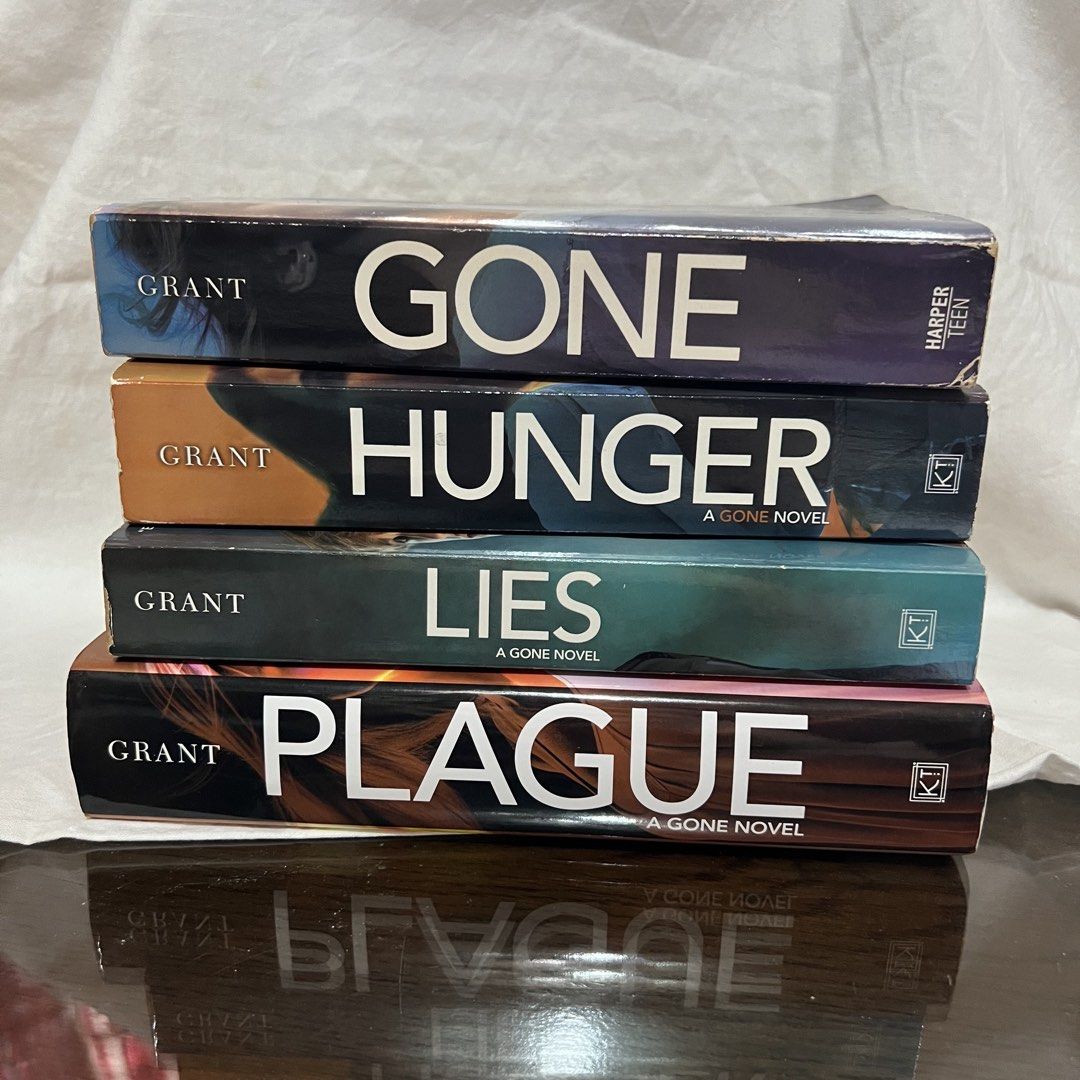 Gone Series Books by Michael Grant (Category: Storybooks) located in Pantabangan. Submitted by ninizz (Listing ID 1421954675, Image 1). Description: Gone, Hunger, Lies (paperback) - lightly used - 200 each Plague (hardcover) - like new - 350 *take all for 800!!.
