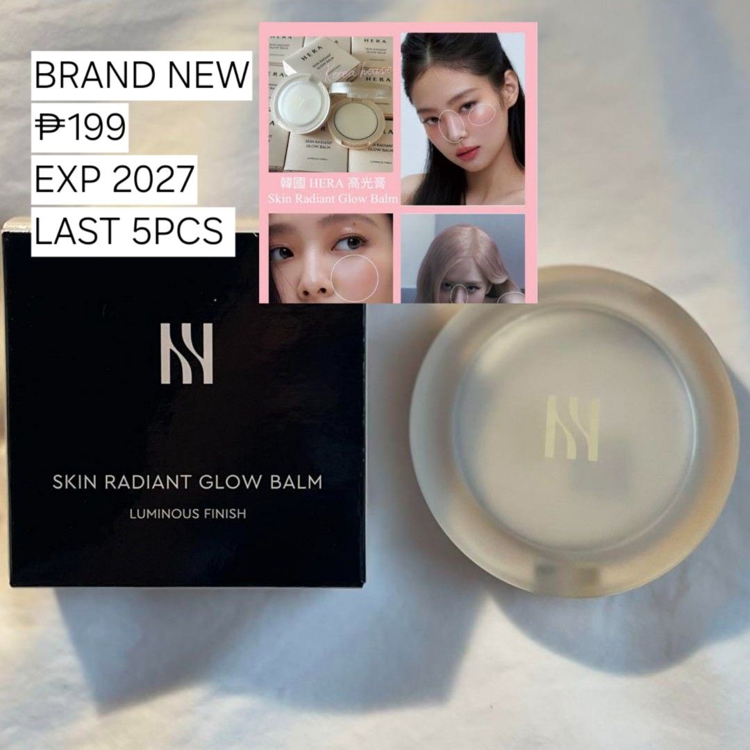 Hera Skin Radiant Glow Balm (Category: Makeup) located in Rizal. Submitted by ririnoodles (Listing ID 1421960495, Image 1). Description: - Hera Skin Radiant Glow Balm - Luminous finish - Brand new & sealed - Expiry: 2027 - Limited stock: 5 pieces available!.