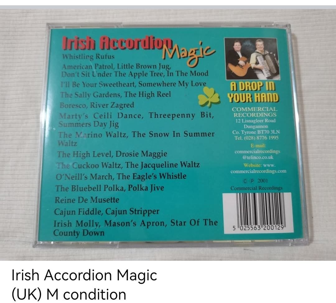 Irish Accordion Magic CD (unsealed) (Category: CDs & DVDs) located in Dangcagan. Submitted by cd_haven5 (Listing ID 1421978461, Image 2). Description: #Authentic #Legit #Original We only sell original items. All items posted are on hand. Please message me for availability of the item/s because the items are also posted on my other online stores. All items are imported unless stated PH. We also accept Pre-orders. #CD_Haven.