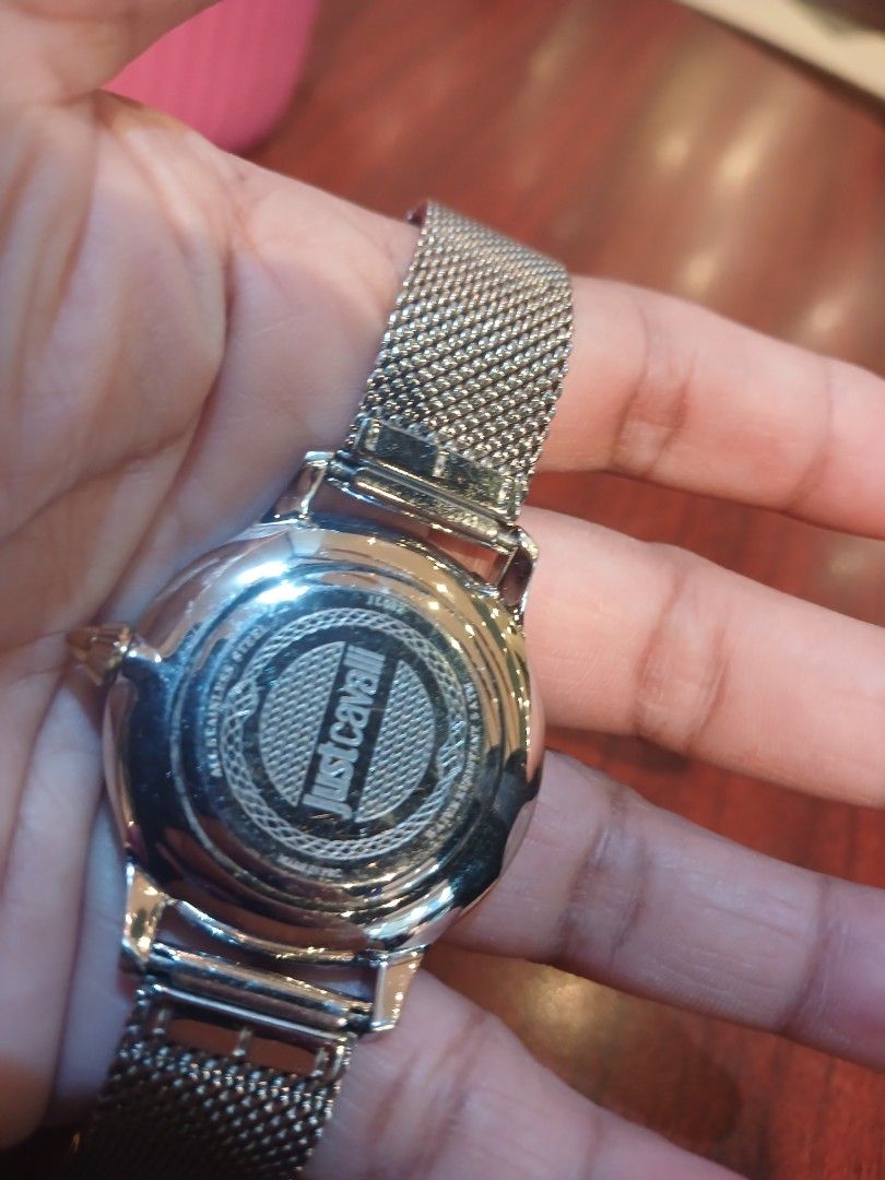 Just Cavalli Mesh Strap Watch (Category: Luxury Watches) located in Marikina City. Submitted by laila15 (Listing ID 1422053359, Image 1). Description: - Just Cavalli watch - Mesh strap - Gold-toned bezel - Just Cavalli logo on watch face - Just Cavalli logo on watch back - Clean face and strap Available.