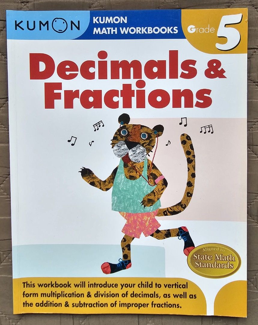 Kumon Math Workbooks: Grade 5 Decimals & Fractions, Hobbies & Toys ...