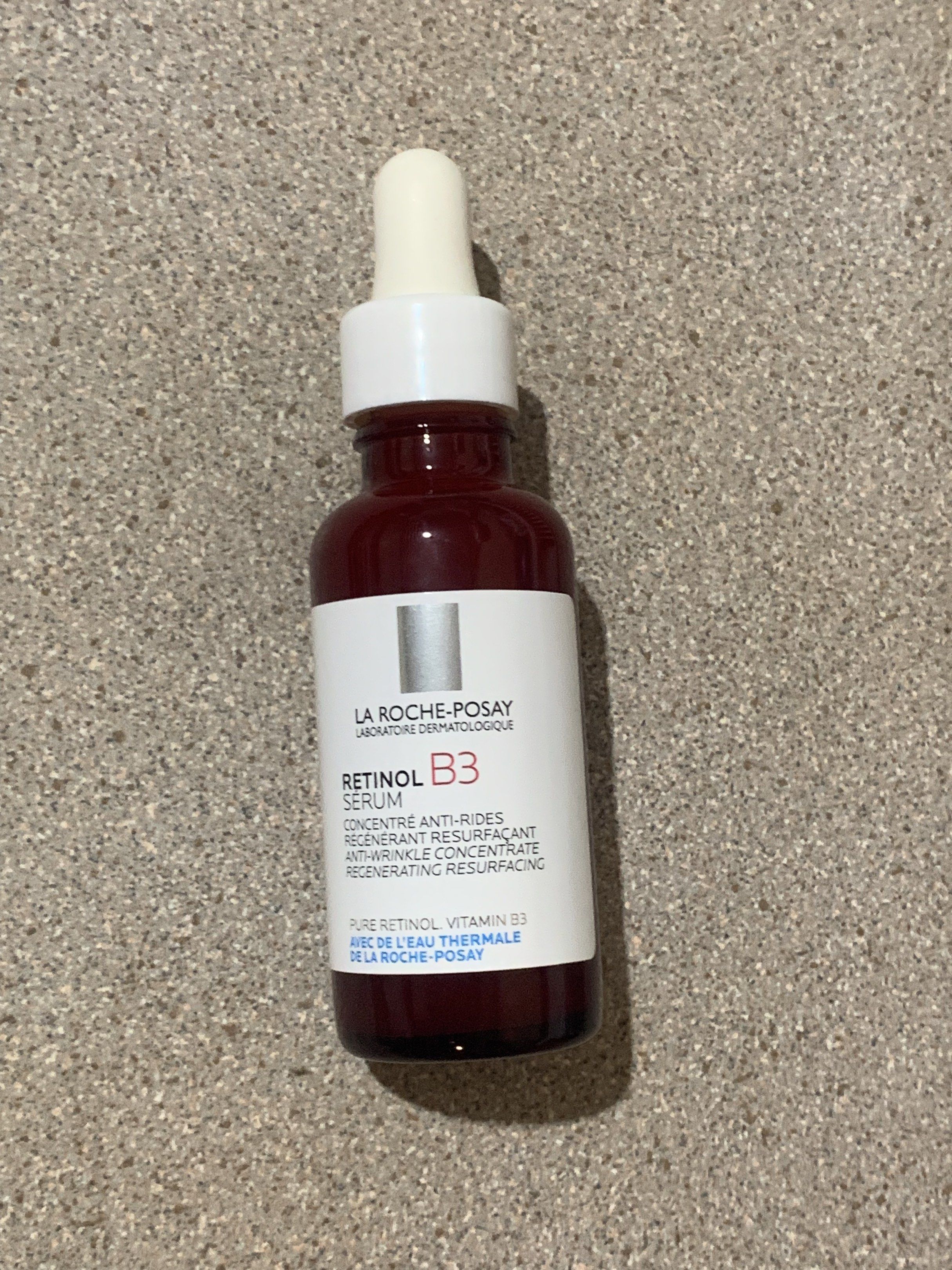 La Roche-Posay Retinol B3 Serum (Category: Face Care) located in Manila. Submitted by snoozze (Listing ID 1421994559, Image 1). Description: - La Roche-Posay Retinol B3 Serum - Targets wrinkles and resurfaces skin - Contains pure retinol and vitamin B3 - 30ml bottle - Apply in the evening to face and neck - Avoid eye area - Made in France.