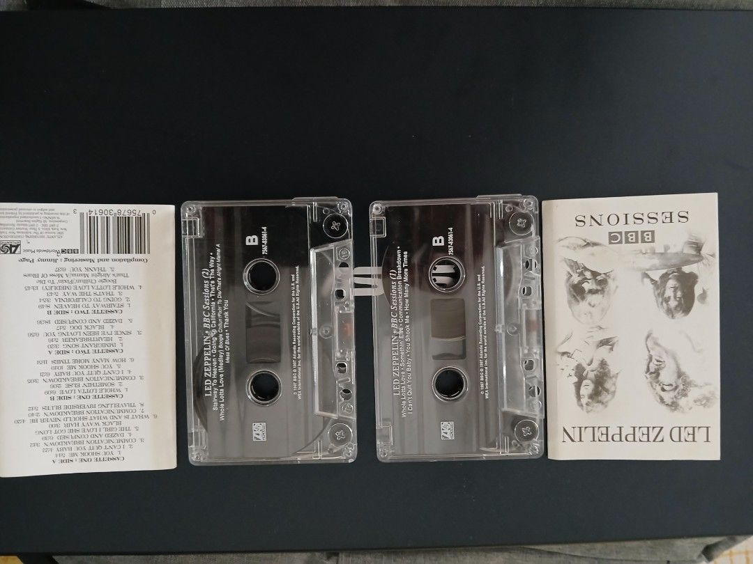 Led Zeppelin BBC Sessions Cassette Tape (Category: CDs & DVDs) located in Pili. Submitted by marktoraldo (Listing ID 1421957223, Image 1). Description: - Led Zeppelin BBC Sessions cassette tape. - Includes two cassette tapes. - Original cover included. - Cover features band members and album title. add shipping fee Gcash payment - Tracklist visible on the cover..