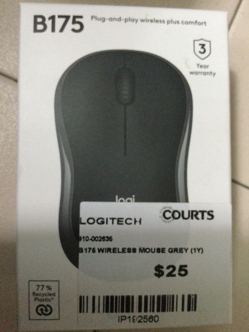 Logitech B175 Wireless Mouse - Grey467645631761623040