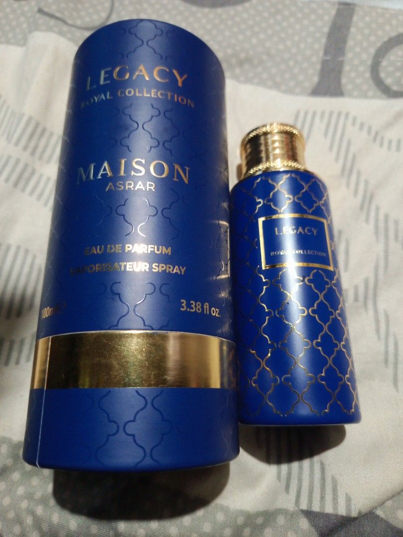 Maison Asrar Legacy Eau De Parfum (Category: Fragrance & Deodorants) located in Quezon City. Submitted by tebbyperfumeshop (Listing ID 1422052797, Image 1). Description: 85+/100ml Complete.