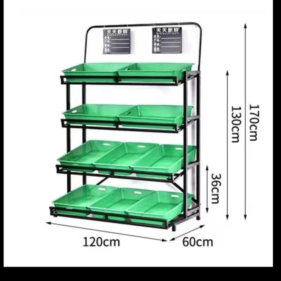 Metal Display Rack with Green Baskets, Furniture & Home Living ...