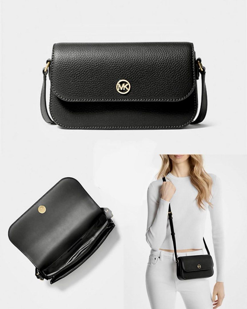 Michael Kors Jet Set flap Bag (Category: Luxury Bags & Wallets) located in Manila. Submitted by kmarie15 (Listing ID 1421632398, Image 2). Description: * Crossbody bag 8.25”W X 5”H X 2.25”D Adjustable strap: 20.5”-24.5” Interior details: 3 card slots, front slip pocket, Snap fastening Dust bag not included *Imported.