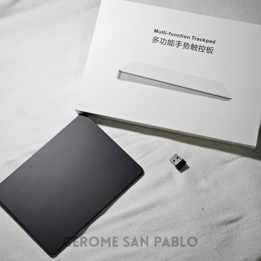 Multi-function Trackpad (IFIXLIFE) (Category: Mouse & Mousepads) located in Bulacan. Submitted by gerome.sanpablo (Listing ID 1421982068, Image 1). Description: Multi-Function Trackpad (IFXLIFE brand) Features: - Multi-Gesture Large Trackpad - Bluetooth, 2.4G USB receiver, or cable connection - Vibration feedback - Black color - Great condition, No issues. INLCUSIONS: - Multi-Function Trackpad with box - 2.4G USB Receiver - USB Type-C Cable MODE 