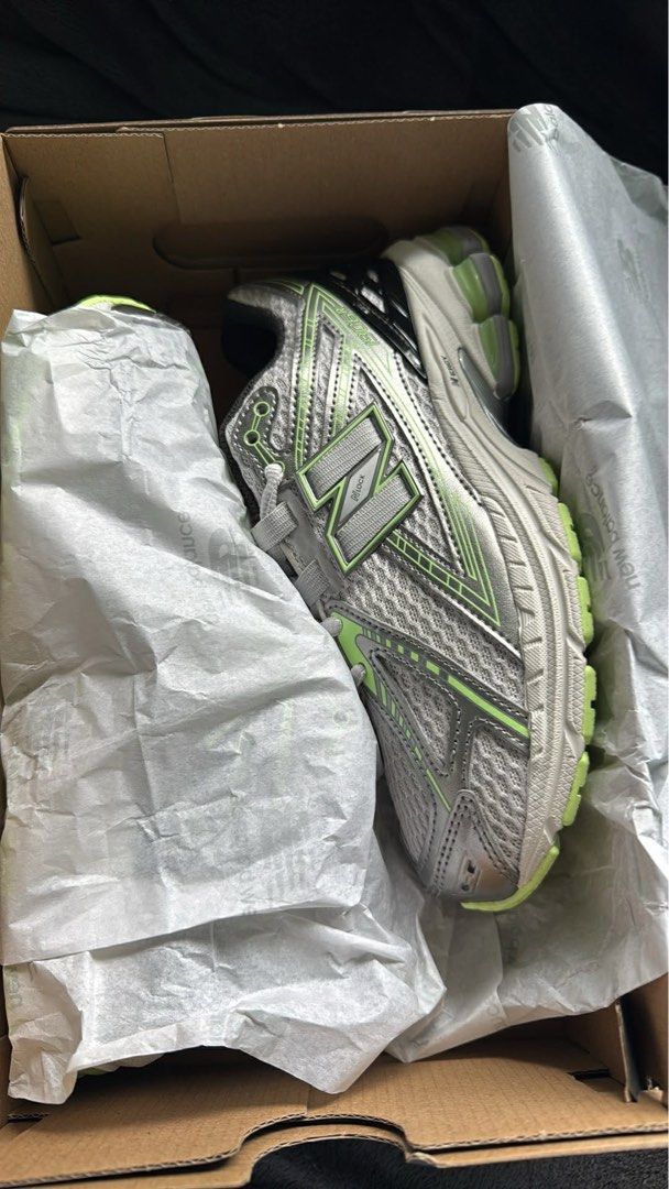 New Balance 1906R Sneakers (Category: Sneakers) located in Manila. Submitted by ady_008 (Listing ID 1421948002, Image 2). Description: - New Balance 1906R sneakers - Mesh upper with silver and black accents - Neon green sole and inner lining - Comes with the original box -available sizes 4.5us or 6w 5us or 6.5w 6us or 7.5w 7us or 8.5w -100💯authentic, money back if proven fake -Dm for more actual pics.