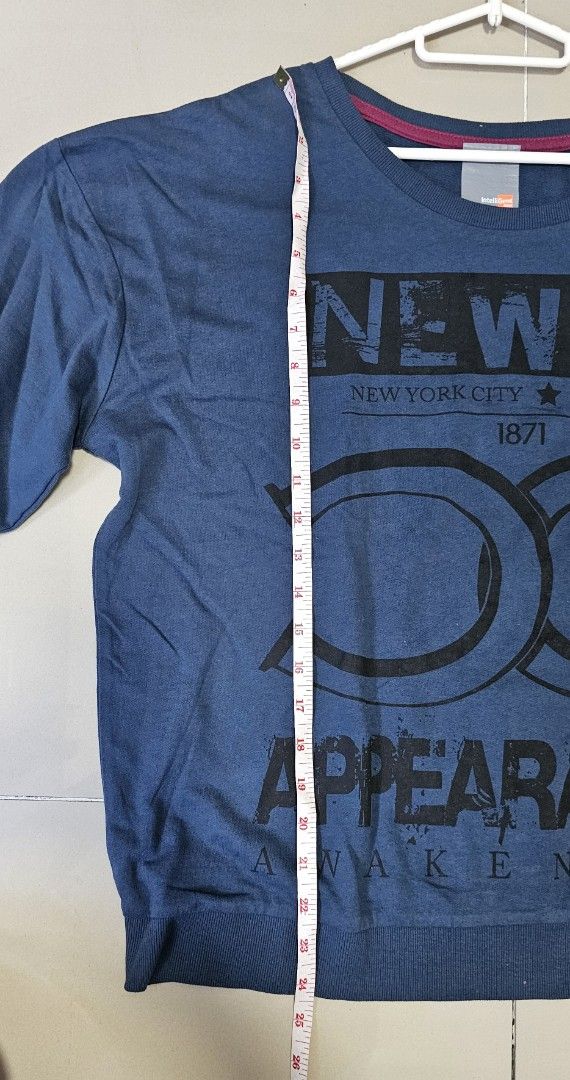 New Way Blue Sweatshirt (Category: Coats, Jackets and Outerwear) located in Marikina City. Submitted by anbierose (Listing ID 1421994201, Image 3). Description: - Blue sweatshirt - "New Way" graphic print - Crew neck with pink trim - Print includes: "New York City, Wisconsin, 1871" and "Appearance" - Long sleeves - Ribbed hem - Brand new with tag.