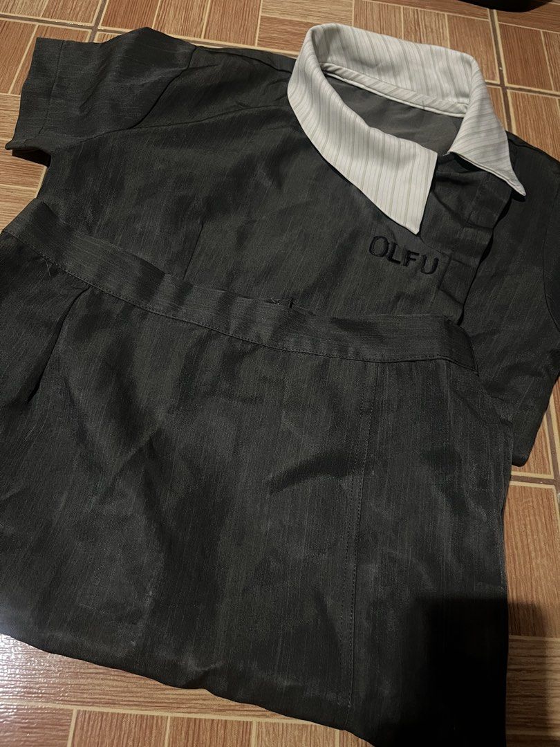 OLFU School Uniform Set (Category: Sets or Coordinates) located in Rizal. Submitted by k.clo_ (Listing ID 1421964673, Image 2). Description: Olfu uniform Polo and Skirt set fits xs to med almost new, since iba course ko.