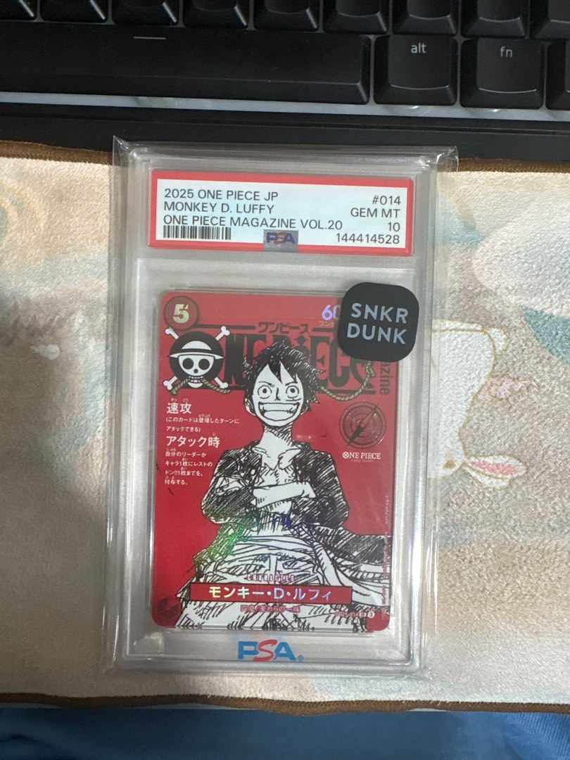 One Piece Monkey D. Luffy Magazine Vol. 20 PSA 10, Hobbies & Toys, Toys ...