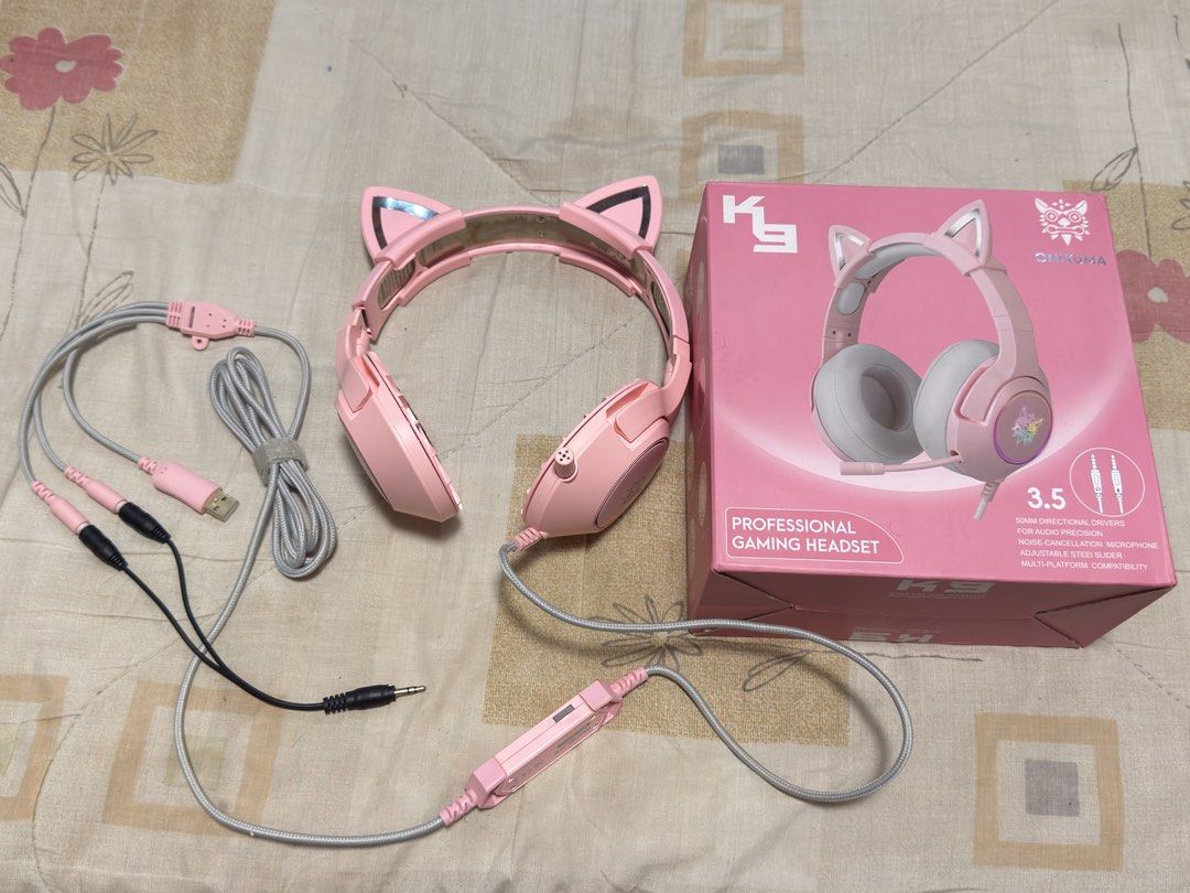 Onikuma K9 Gaming Headset (Category: Headphones & Headsets) located in Quezon City. Submitted by valchoowa (Listing ID 1422021703, Image 1). Description: No foam.