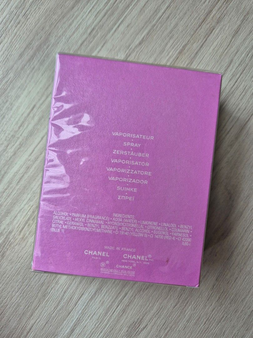 Original Chanel Chance Eau de Parfum 100ml, Beauty & Personal Care ...