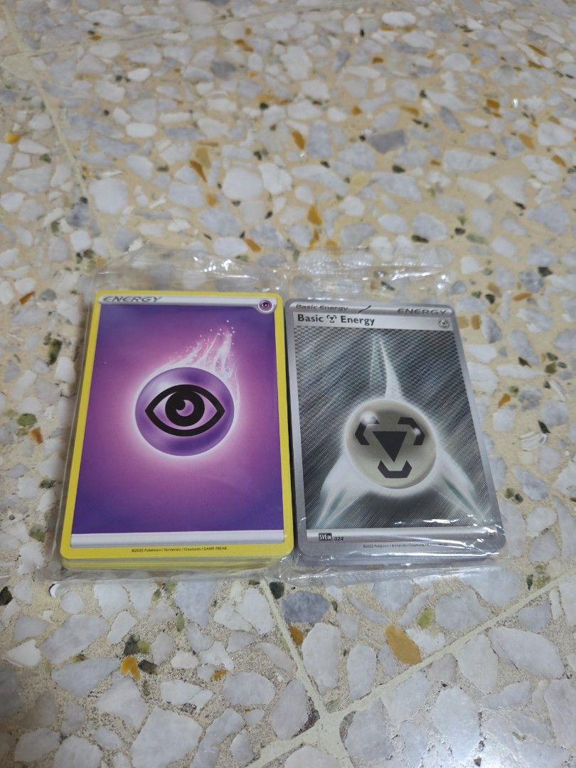 Pokemon Basic Energy Cards - Psychic & Metal, Hobbies & Toys, Toys ...
