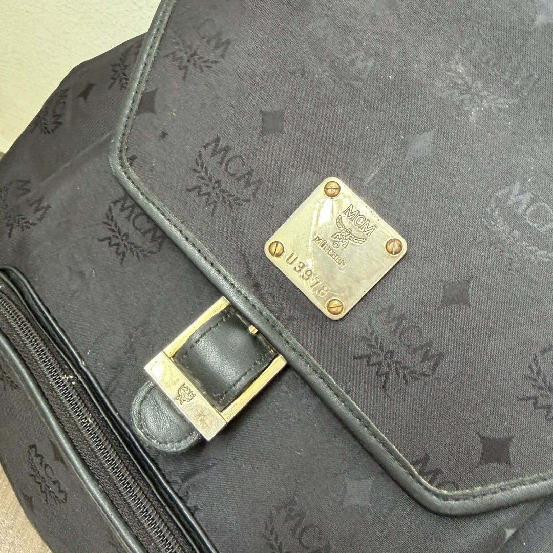 Pre Owned Authentic MCM Nylon Backpack (Category: Backpacks) located in Paranaque City. Submitted by Glamfahd (Listing ID 1421945667, Image 2). Description: Pre Owned Authentic MCM Bag Inclusion/s: None Condition Well Used condition Marks on exterior Marks on interior Bag is really a great buy! Please manage your expectations as you are buying an authentic second hand item at a fraction of the cost.