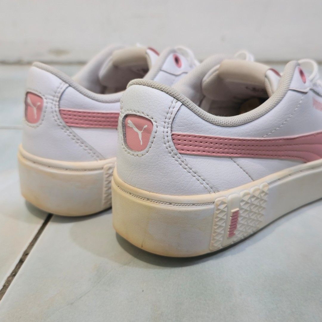 Puma White and Pink Sneakers (Category: Sneakers) located in Abucay. Submitted by pickd.pn (Listing ID 1422051735, Image 3). Description: PUMA Women’s Sneakers Size 7 Platform v3 Lifestyle Casual White/Pink US 7 / EU 37.5 / 23.5 cm See photos for the actual condition and issue.