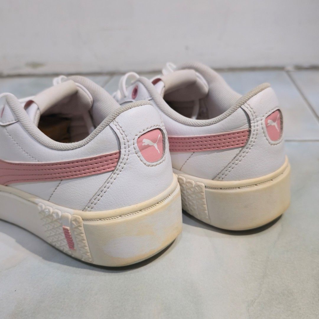 Puma White and Pink Sneakers (Category: Sneakers) located in Abucay. Submitted by pickd.pn (Listing ID 1422051735, Image 2). Description: PUMA Women’s Sneakers Size 7 Platform v3 Lifestyle Casual White/Pink US 7 / EU 37.5 / 23.5 cm See photos for the actual condition and issue.