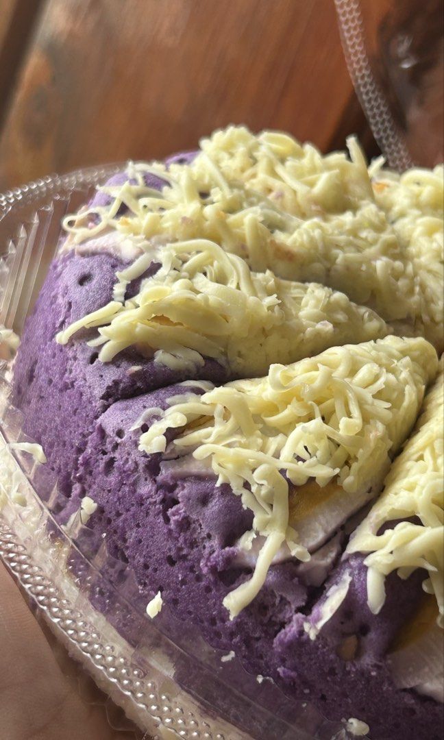 Puto Cake (Category: Local Eats) located in Cavite. Submitted by mom0f2 (Listing ID 1422054251, Image 2). Description: - Delicious Puto Cake (Original and Ube Cheese Flavor) - Topped with generous salted egg and cheese - Pre-sliced and ready to serve - Available in Round(6inch and 9inch) and Square (9inch) - Message me to order! Thank you!🙏❤️ .