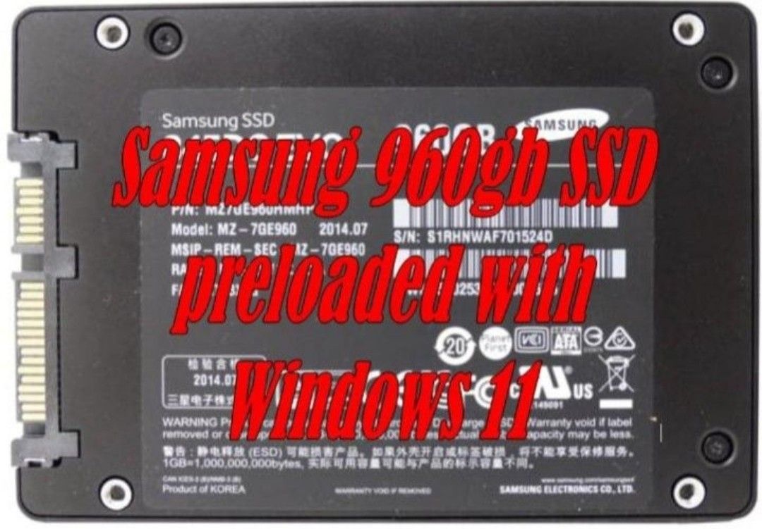 Samsung 960GB SSD Preloaded with Windows 11 Home458953447241820160