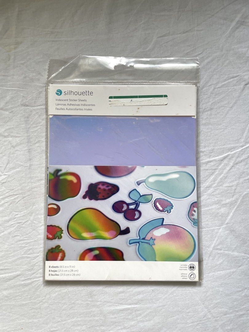 Silhouette Holographic Iridescent Glitter Sticker Sheets (Category: Craft Supplies & Tools) located in Quezon City. Submitted by endoffday (Listing ID 1421945161, Image 2). Description: 450 each pack 1000 for all three Retails for 8.47-9.99 USD (₱490/580) Never been used RFS: extra .
