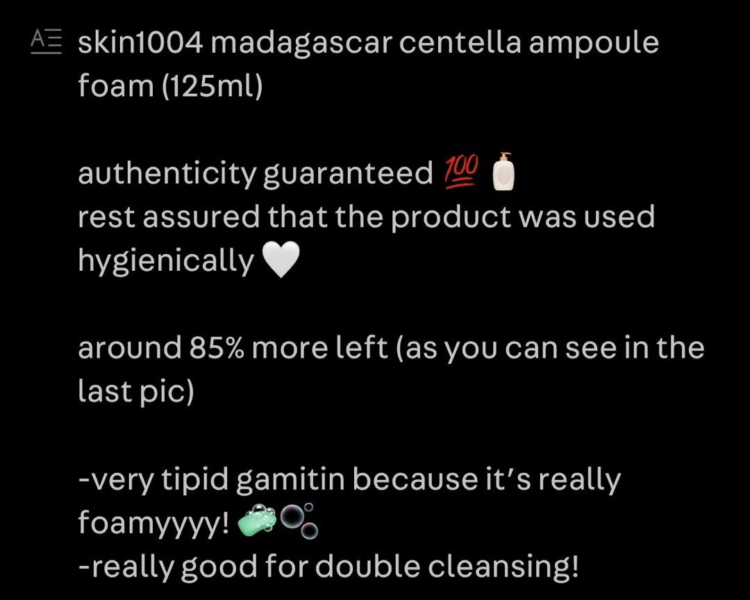skin1004 centella ampoule foam face wash (Category: Face Care) located in Tuguegarao City. Submitted by noellestyles (Listing ID 1422024636, Image 2). Description: see photos for description.
